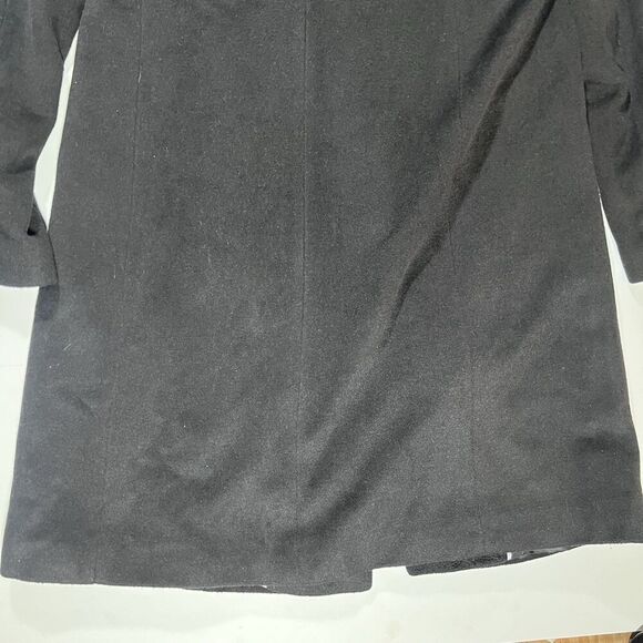 Calvin Klein Black Overcoat Peacoat Button Front Wool Blend Women's Size 10 - Picture 10 of 10